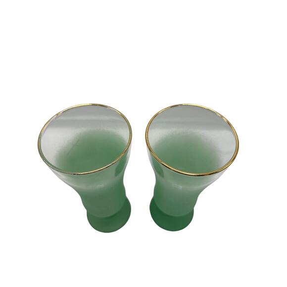 Vintage Blendo Pastel Frosted Ombre Cocktail Glasses Set of 2 - Picture 2 of 3